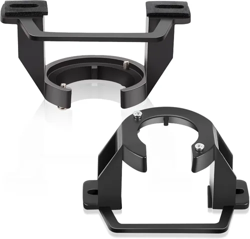 Zonon Paquete de 2 soportes de montaje para ventilador de techo, kits de montaje para toldo de catedral, sala de estar, negro (sin cable)