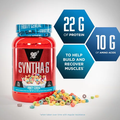 Miniatura 3 de BSN SYNTHA-6 Proteína Premium en Polvo con 6g de Fibra, Proteína de Suero, Caseína Micelar, Mezcla de Proteína de Leche Aislada, 5g de Grasa, Cereal