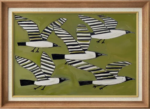 Miniatura 113 de MUDECOR Lienzo enmarcado prémium para pared, pinos nevados en bosque de invierno, ilustraciones modernas, arte contemporáneo, escénico, divertido