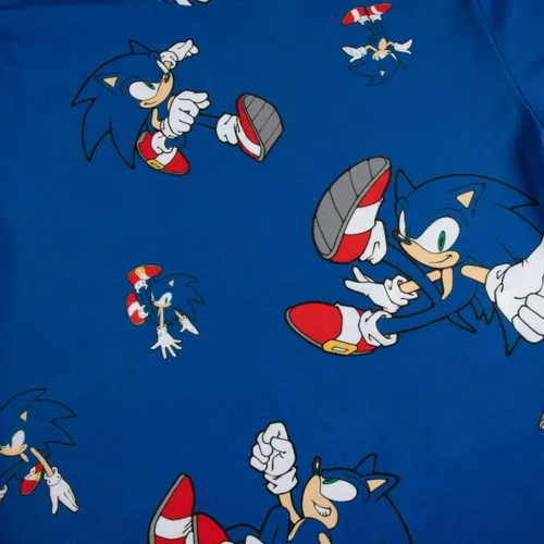 Miniatura 6 de Bioworld Sonic The Hedgehog Characters - Camiseta de manga corta con cuello redondo y manga corta, paquete de 4 camisetas para niño