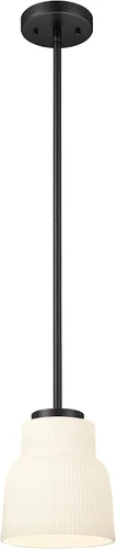 Miniatura 17 de FEMILA Lámpara Colgante Dorada, Accesorios de Iluminación Colgante de 4", Iluminación para Isla de Cocina, Vidrio Martilleado, Base E26, 4FY86MIL BG