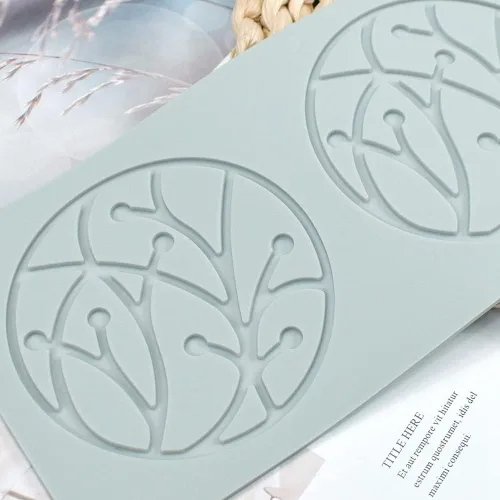 Miniatura 3 de Molde de encaje de hojas huecas 3D, molde de encaje de silicona con formas de flores de múltiples hojas para decoración de pasteles, tapete