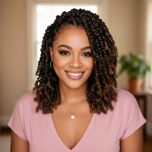 Miniatura 35 de Fulcrum Cabello Passion Twist de 6 pulgadas, 8 paquetes de cabello de ganchillo Passion Twist para mujeres negras, cabello pretrenzado de ganchillo