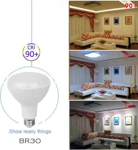 Miniatura 6 de Bombilla LED BR30, 1350 lm, 15 W (equivalente a 100 W), luz diurna de 5000 K, regulable, AC120 V, base E26, 1 paquete, listado UL y aprobado por