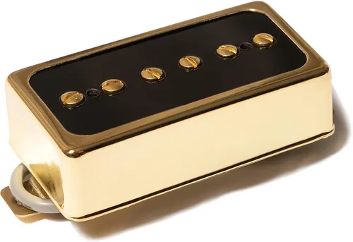 Miniatura 11 de Juego de pastillas de tono P90 LAMSAM, pastillas de cuello de bobina única tamaño humbucker y pastilla de puente con imanes de goma cargados, como