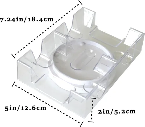 Miniatura 4 de DNB Bandeja Giratoria para Cartas de Juego - Portacartas Canasta Giratorio de Plástico para 2 Mazos