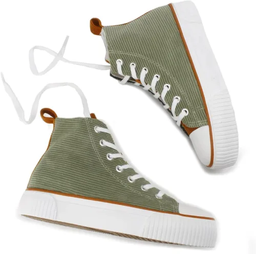 Miniatura 4 de PepStep Women's Fashion Platform High Top Sneakers, Cute Corduroy or Faux Lamb's Fur UpperMemory Foam Insole,Trendy Slim Shoe Lace