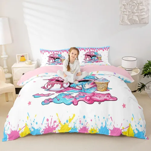 Miniatura 16 de Juego de funda de edredón para niños de fútbol americano, tamaño individual, juego de ropa de cama de fútbol de rugby de llama, decoración