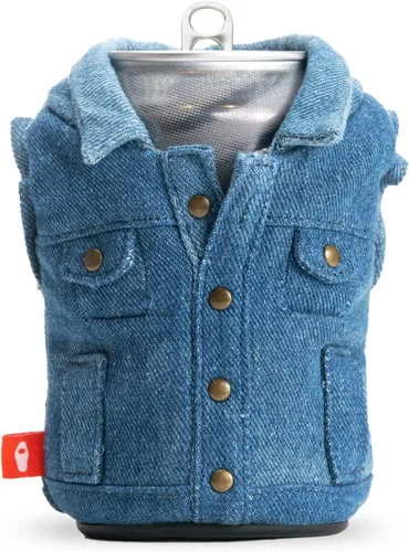 Miniatura 8 de Puffin - The Denim Vest - Enfriador de latas aislado de 12 oz I Aislante de botellas de cerveza y latas de refrescos, mantiene las bebidas y bebidas
