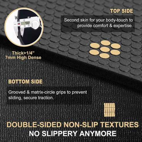Miniatura 3 de Gxmmat Extra Wide Large Exercise Mat 12'x7'/10'x7/8'x7(7mm), Thick Workout Mats for Home Gym Flooring, High-Density Durable Cardio Mat, Shoe