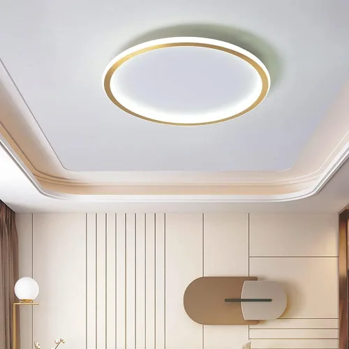 Miniatura 16 de Lámpara de techo LED regulable de montaje empotrado, lámpara de techo empotrada redonda moderna de 12 pulgadas con ajuste de aplicación, lámpara