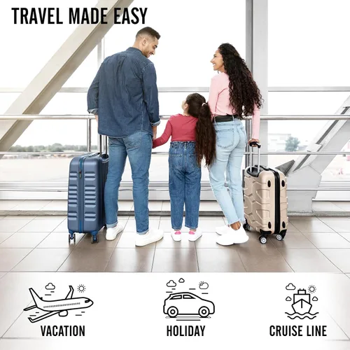 Miniatura 9 de Veken Juego de 10 cubos de embalaje para viajes, accesorios esenciales para vacaciones en la playa, cruceros, bolsas organizadoras de maleta