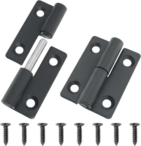 Bisagras de elevación negras de acero inoxidable 304 bisagras desmontables de 1.969 x 1.417 x 0.079 in, bisagras de bandera pequeñas, bisagras de