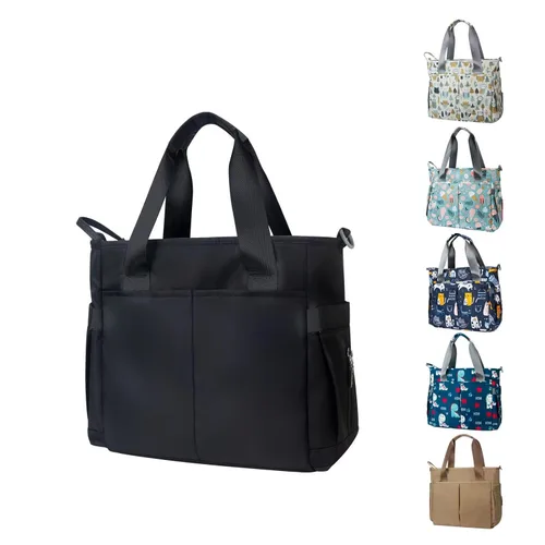 Miniatura 10 de Bolsa de pañales impermeable para mamá y papá, bolsas de viaje medianas multifunción (búho lindo)