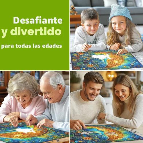Miniatura 5 de Rompecabezas de luna para adultos, 1000 piezas de arte de cara de niña azul, rompecabezas de flores para adultos, rompecabezas de 1000 piezas