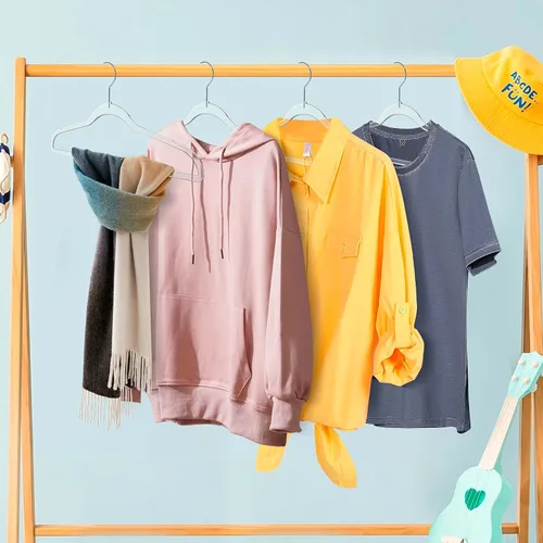 Miniatura 8 de Quality Hangers Perchas de plástico transparente para ropa, paquete de 10 unidades, 16.5 pulgadas, perchas resistentes para ahorrar espacio