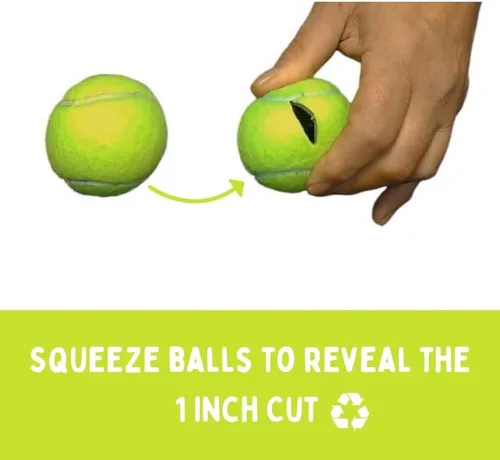 Miniatura 7 de 100 pelotas de tenis precortadas para sillas a granel. Soporte de reciclaje de pelotas de tenis de Estados Unidos sin fines de lucro: protectores
