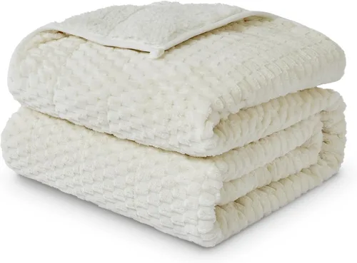 Miniatura 10 de Manta pesada de forro polar Sherpa para adultos, 15 libras, manta de felpa suave de doble cara para sofá cama, manta pesada gruesa con cuentas