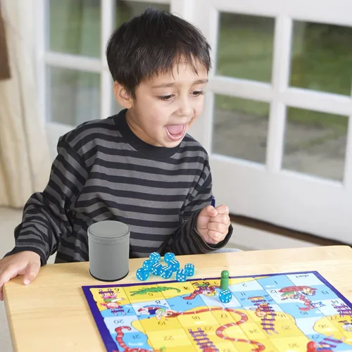 Miniatura 7 de GWHOLE Juego de dados de cuero apilables con 10 dados para Yahtzee Farkle Party