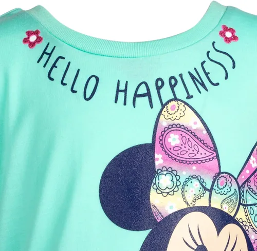 Miniatura 6 de Disney Minnie Mouse Mickey Mouse - Camiseta corta con diseño de nudo para niñas