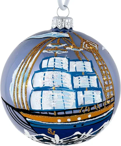 Miniatura 7 de Adornos de Navidad pintados a mano de cristal de 3.94 pulgadas, bola colgante para árbol de Navidad, mini adornos para decoración de Navidad, bola