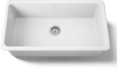 Miniatura 13 de KOHLER Iron/Tones K-5707-96 - Fregadero de cocina de 33 pulgadas en la parte superior/inferior, fregadero de cocina de un solo tazón, K-5707-96