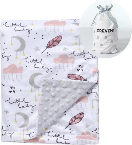 Miniatura 37 de CREVENT Manta de bebé de minky para niñas y niños, manta suave de felpa para recién nacidos - 30 x 40 pulgadas (Animal)