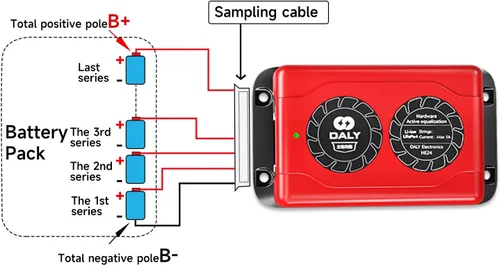 Miniatura 5 de Daly Balanceador activo 1A para batería de litio 3S Ecualización Grupo Lifepo4 NCM Tablero de transferencia de energía