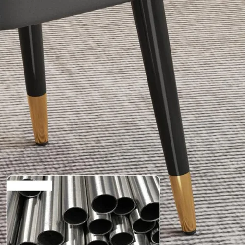 Miniatura 6 de Sillas de comedor modernas, sillas de comedor tapizadas de piel sintética de mediados de siglo, sillas auxiliares de ocio con patas de metal para 15