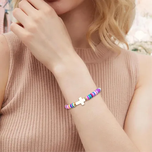 Miniatura 44 de Regalos navideños para niños, niñas adolescentes, mujeres, linda pulsera de cruz para niñas, regalos de Navidad cristianos para mujeres, ideas