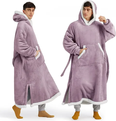 Miniatura 16 de Bedsure Manta Ponible con Capucha, Cómoda Sudadera Manta Larga con Capucha como Regalos de Sudadera para el Día de las Madres para Mamá Mujeres