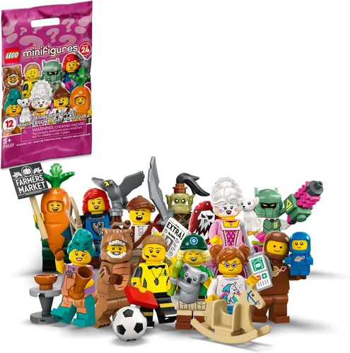 LEGO Minifigures Serie 24 71037, Bolsa Ciega de Minifigura Misteriosa de Edición Limitada, Set 2023, Personajes Coleccionables con Accesorios de