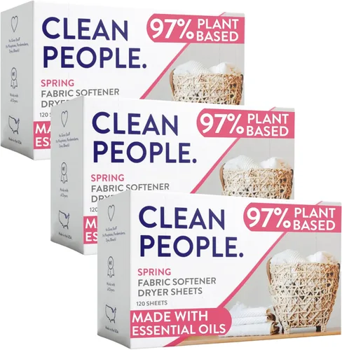 Miniatura 17 de The Clean People Sábanas suavizantes de tela, sábanas para secadora, suavizan y eliminan la adherencia estática, suavizante vegano, sin fragancia