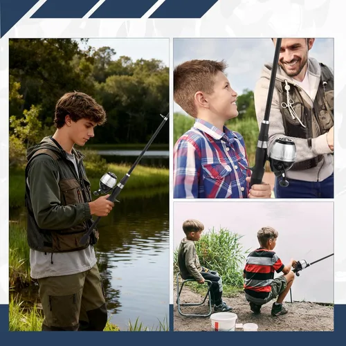Miniatura 6 de WIDDEN Kids Fishing Pole, Youth Fishing Rod and Reel Combo - Telescopic Portable Fishing Pole with Tackle Box Bag Starter Anglers Set, Fishing Gear