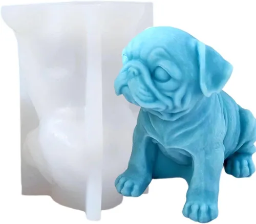 Miniatura 10 de Molde de labrador grande de silicona para velas de cera de jabón, resina epoxi, manualidades, perro, cachorro, animal, deshierbe, fiesta, cena