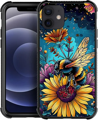 Miniatura 15 de ZHEGAILIAN Funda compatible con iPhone 11, fundas de cristal de color caballo de baile, parte trasera de vidrio templado+funda protectora