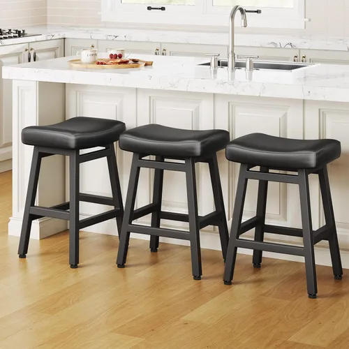 Miniatura 15 de Raynesys - Juego de 2 taburetes de bar de altura de mostrador, Taburetes de bar de 24 pulgadas para encimera de cocina, Taburetes de cocina