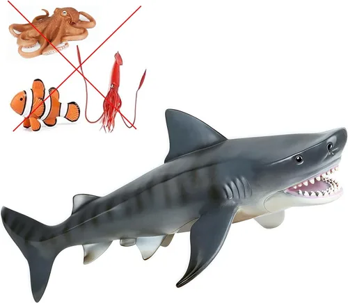 Miniatura 10 de Figura de acción de tiburón ballena azul, figura de tiburón de vida marina, animal marino realista, ideal para juguetes de baño, juguete de playa