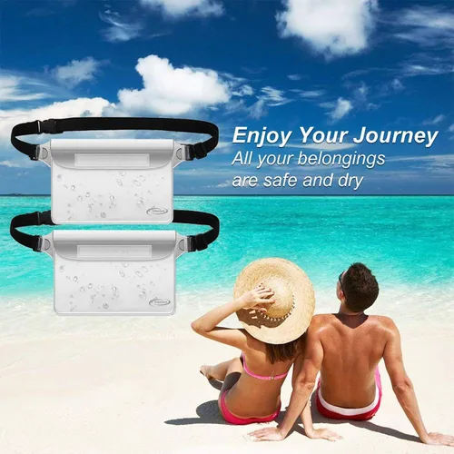 Miniatura 7 de AiRunTech Bolsa impermeable con correa para la cintura (paquete de 2) Accesorios de playa la mejor manera de mantener tu teléfono y objetos