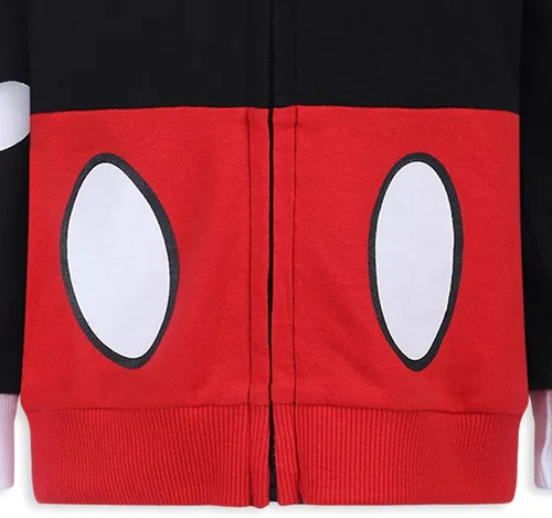 Miniatura 4 de Disney Sudadera con capucha de Mickey Mouse con cremallera para niños pequeños y bebés, color negro