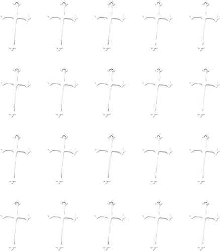 Miniatura 7 de Ruwado 50 dijes de cruz para fabricación de joyas, aleación de metal de 0.81 x 0.55 pulgadas, colgantes de cuentas pequeñas de Cristo Jesús