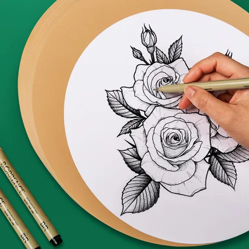 Miniatura 3 de KYMY 50 piezas de papel de cartulina redondo blanco, papel de construcción grueso de color pastel de 7.05 oz/m², papel de construcción circular
