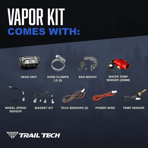 Miniatura 4 de Trail Tech 752-113 Kit de medidor de tacómetro de velocímetro digital de vapor, Suzuki SV650 1999-2017