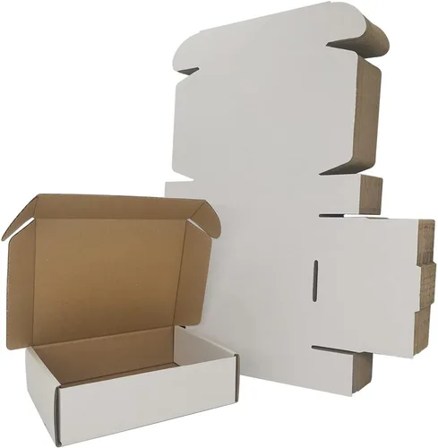 Miniatura 7 de Cajas de envío pequeñas de 9 x 6 x 2 pulgadas, paquete de 25 sobres de cartón corrugado blanco, suministros de embalaje para pequeñas empresas