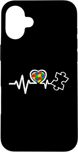 Miniatura 23 de Heart Puzzle Piece Heartbeat Cool Autism Awareness Case for iPhone 16