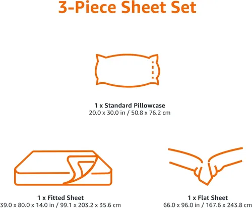 Miniatura 6 de Amazon Basics - Juego de sábanas de microfibra livianas súper suaves y de fácil cuidado con bolsillos de 14 pulgadas de profundidad