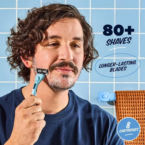 Miniatura 3 de Dollar Shave Club 6 repuestos de maquinilla de afeitar (8 unidades) 6 cuchillas de acero inoxidable para un afeitado cercano y cómodo, 1 una