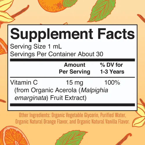 Miniatura 2 de MaryRuth Organics Gotas de vitamina C para niños pequeños Gotas líquidas orgánicas de vitamina C USDA para niños pequeños Edades de 1 a 3 años
