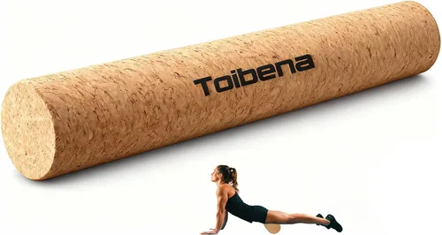Miniatura 10 de Rodillo de espuma para terapia física/rodillo de corcho ecológico natural, rodillo de masaje de tejido profundo de alta densidad, rodillo