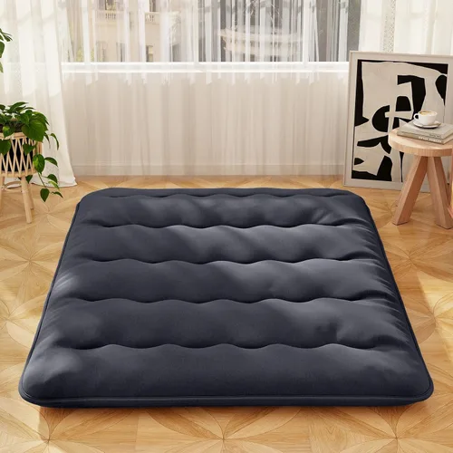 Miniatura 24 de Giantex Colchón japonés de suelo, colchón futón de 4 pulgadas con funda lavable y bolsa de almacenamiento, colchón plegable enrollable para tatami